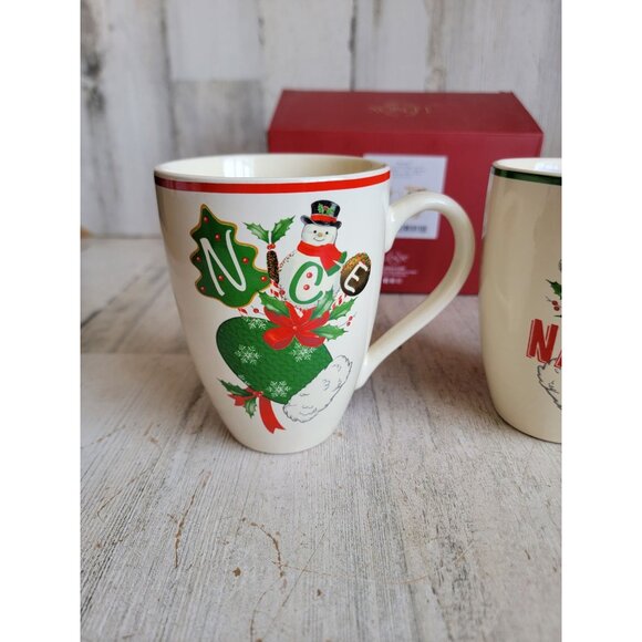 Lenox‎ holiday 14oz naughty nice mugs Xmas home decor set - Picture 2 of 6